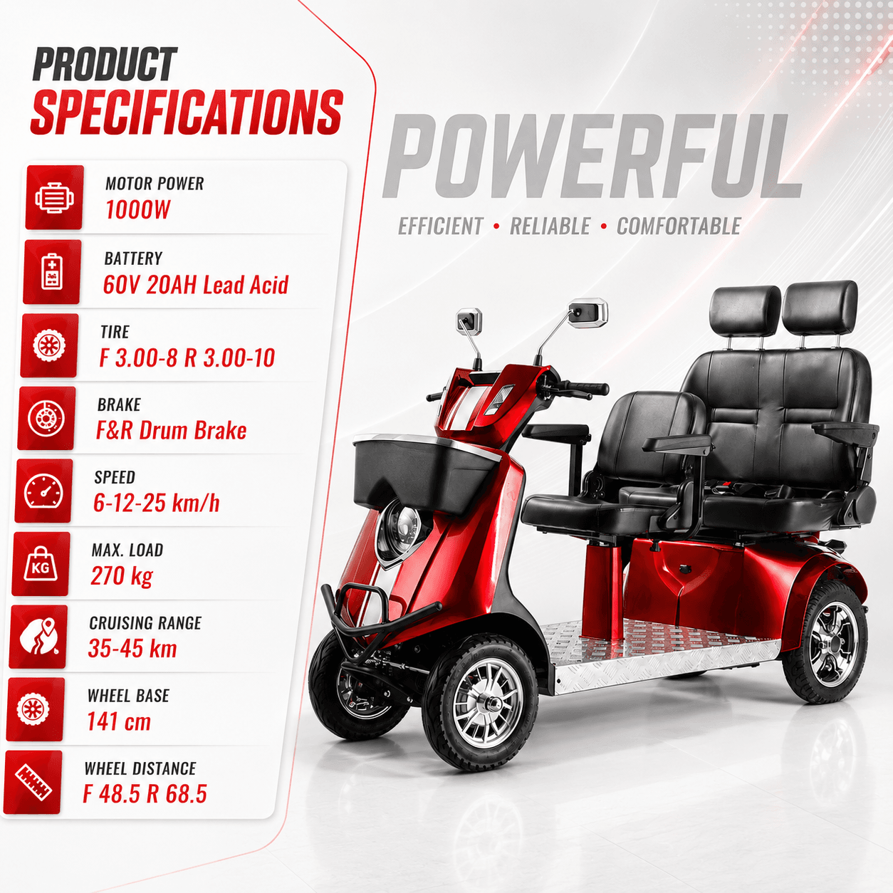 Dual-Seat Scooter JXY6D