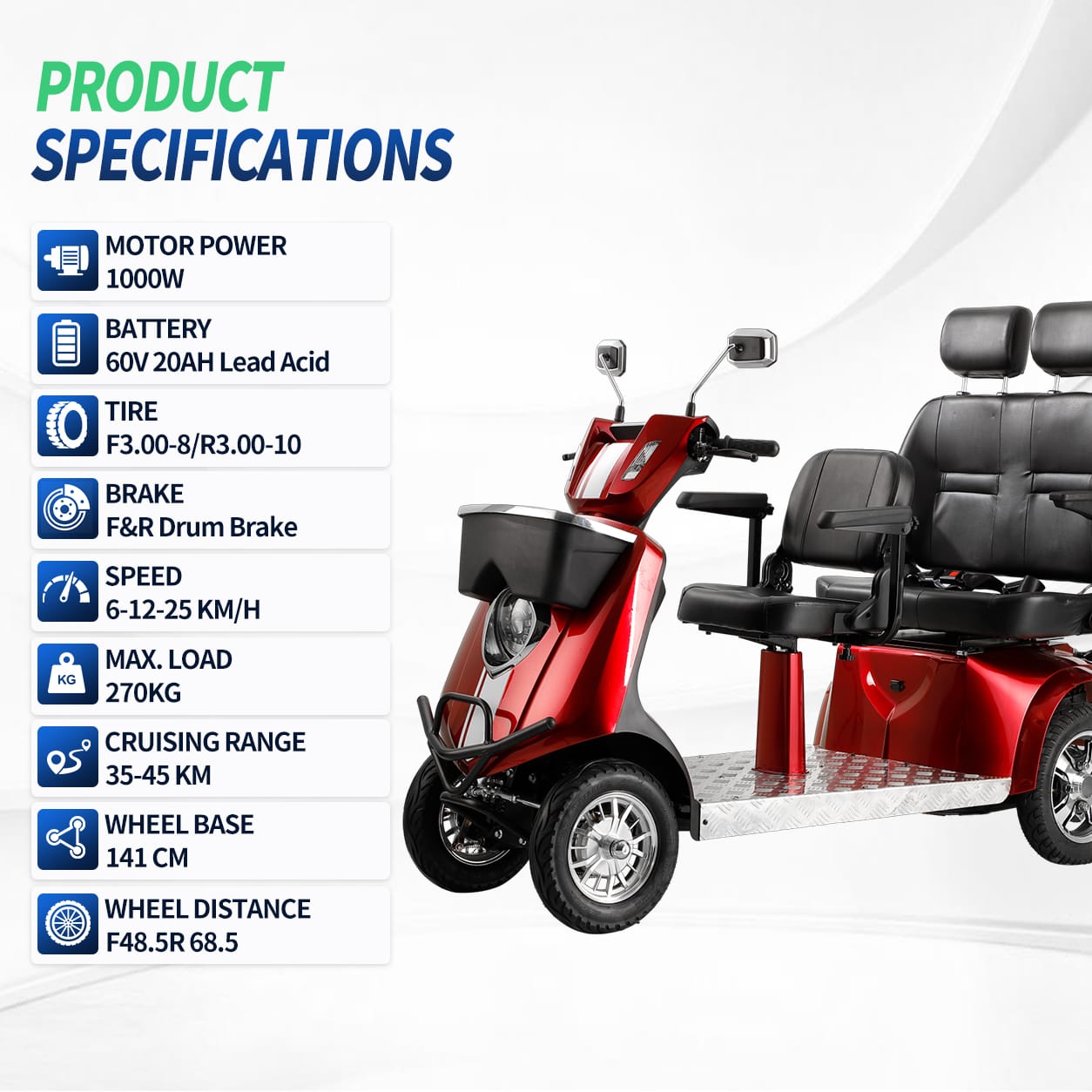 Dual-Seat Scooter JXY6D
